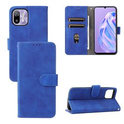 Etui til Ulefone Note 6 Cover Premium Læder Med Kortholder Flip Folio Magnetisk Etui Coque - Sort Blå