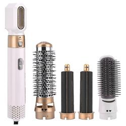 Hårføner Kam Sett Hot Styler Hair Curler Straightening Curling Iron Styling Brush Hair Styling Tool Eu Plug A