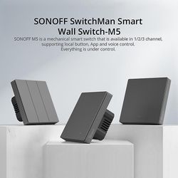 Sonoff M5 Wifi Smart væglampekontakt fjernbetjening til Amazon Alexa Google skifte ramme A