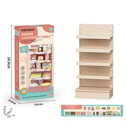 unbrand 01:12 Dukkehus Miniatyr Tre Mini Varer Snack Stand Display bokhylle Modle A3 1 set