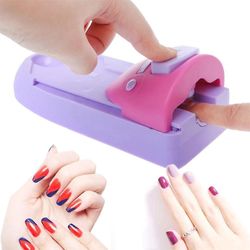 Qian Nail Art Diy Printer Sæt Mønster Udskrivning Manicure Machine Negle tegning polsk kit med 6 mønster plader