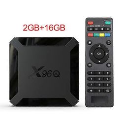 X96Q TV Box Android 10.0 Smart TV BOX Allwinner H313 Quad Core 60fps 2.4G Wifi Google Playstore 4K Set Top Box Media Player 2 Gt 16 Gt