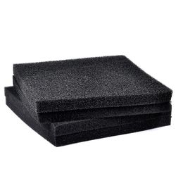 Sort filtreringsskum Akvarium Fisketank Biokemisk filter Svampepude, Stort hul 50x50x2cm