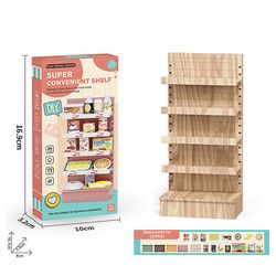 unbrand 01:12 Dukkehus Miniatyr Tre Mini Varer Snack Stand Display bokhylle Modle A6 1 set