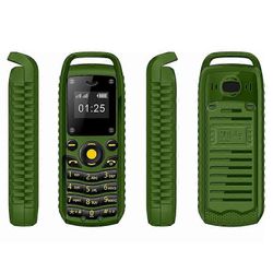 B25 Dual-SIM Mini Bar -puhelin 0,66 tuuman näyttö 2G GSM matkapuhelin - vihreä Monivärinen Green