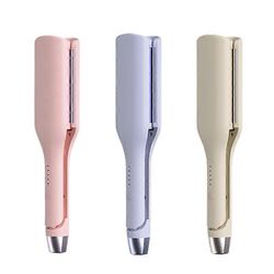 Aalto kiharrin Rommantic Ranskalaiset munat Rulla Kiharrin V-muoto Keraamiset isot aallot Hiusten puristin keltainen