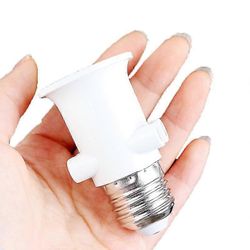 AC100-240V E27 Polttimosovittimen lampunpidikkeen pohjapistorasian muunnos EU-pistokkeella S202412245502 One Size
