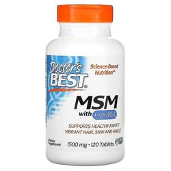 Doctor's Best Lääkärin paras MSM OptiMSM Vegan 1500mg Tabs 120: lla