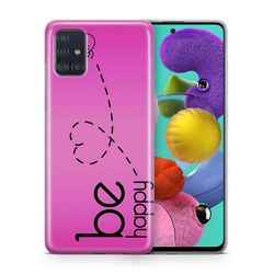 König Taske mobiltelefonbeskytter til Samsung Galaxy A30s Case Cover Bag Bumper Cases TPU Være glade for lyserød