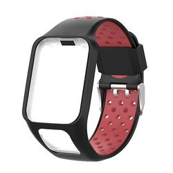 AIR Blød tofarvet silikone kompatibel til TomTom 2 / 3 Music (BlackRed)