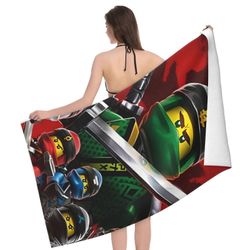 Ninjago-3 kylpypyyhe Unisex-pyyhkeet muotipyyhe Superfine kuituiset rantapyyhkeet-DW644