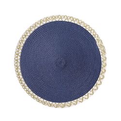 Moniväriset tyylikkäät lasinaluset Penh-kudottu pöytä Paikka Matot Pyöreät Paikkamatot Kevyt ylellisyys sininen