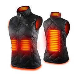 Barsinfi Kvinders Varmevest, HalsVarmejakke, Usb Electric Heating Vest Jakke, Xl, Sort