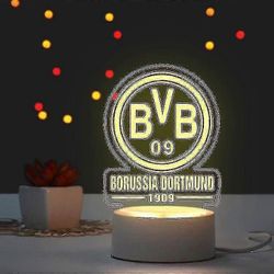 Borussia Dortmund Jalkapallo Yö Kevyt Luova Fani koristelu Jalkapallo Seura ympäröivä koriste syntymäpäivä lahja