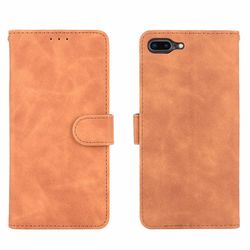 Etui til iphone 8 Plus / 7 Plus Cover Premium læder med kortholder Flip Folio magnetisk etui Etui Coque - sort Brown