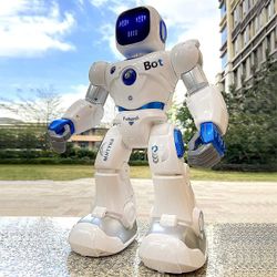 Smarte robotter til børn, stor programmerbar interaktiv rc-robot med stemmestyring, appstyring, til stede for 4 5 6 7 8 9 år gamle børn Drenge og p...