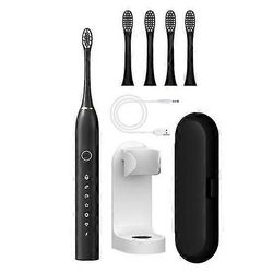 Sähköhammasharja, jossa on 6 älykästä tilaa Tiheät pehmeät harjakset Ladattava IPX7 vedenpitävä automaattinen hampaiden puhdistusharja vaihtoharjalla