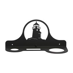 Village Wrought Iron Fyrtårn hårtørrer Rack Sort