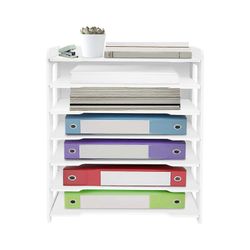 CNCEST 7-kerroksinen puinen tiedostojärjestäjä, suuren kapasiteetin toimistopöytäjärjestäjät, teline