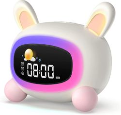 Tianzun Sleep Trainer Clock, tid til å våkne vokse klokke for småbarn, Kids vekkerklokke& Children's Night Light, Sleep Sound Machine