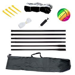 Rantalentopalloverkko jalkapalloverkko sulkapalloverkko jalustalla Pakettilaukku takapihalle ulkona kannettava volleyball net set