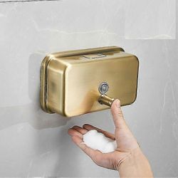 1200ml saippua-annostelija Seinäkiinnike Ruostumattomasta teräksestä valmistettu käsisaippua-annostelija Pronssi