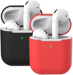 AIR 2X etui til AirPods cover skins (AirPods 2 rød sort)