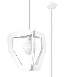 Sollux Lighting Tres Moderne wire ramme vedhæng lyse hvid E27