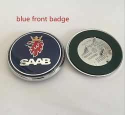 1kpl 3d 68mm Saab auton säleikkö Konepellin etuhupun tunnus Takataka Tavaratilan tarra 03-10 Bj Scs 9-3 9-5 9-2x 9-5x