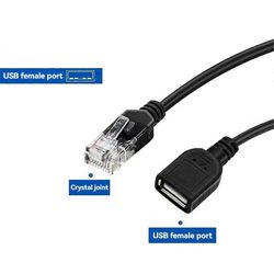 48V - 5V USB-liitäntä PoE Splitter Ethernet 802.3Af / At PoE -virtalähdemoduuli IP-kameralle Elec Musta