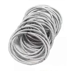 Dirtypigs 50 kpl ohuita, kultaisia ​​ja hopeisia kumilenksuja - poninhäntälenkit hopea