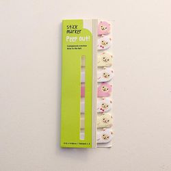 Ceyue Sød japansk og koreansk papirvarer Række af siddende dyr Bogmærke Sticky Note Besked Note N Sticky Note 160 * 5 Sticky 7