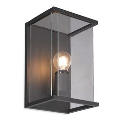 Firstlight Lighting Carlton 1 Lys Udendørs Væg Lantern Grafit, Klart glas IP54, E27