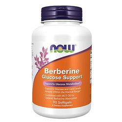 NOW Foods Nyt Foods Berberine Glucose Support, 90 Softgels (pakkaus 1)