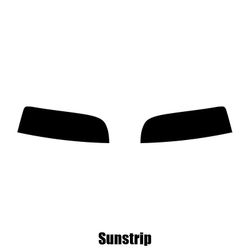 Window-Tint Sun Strip til Jaguar XK Open Top - 2007 til 2016 forskårne solstrip 5% limo sort Sunstrip