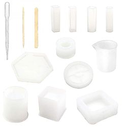 Aoweisia Harpiks forme, 37pcs silikone forme Harpiks Epoxy Resin Casting Art Forme Til Diy 37 Pcs