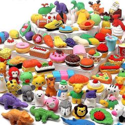 50 pakkausta eläinten pyyhekumit lapsille Irtotavarana pöytä lemmikit luokkahuoneen palkinnot Aarrelaatikkolelut luokkahuonetarvikkeille, 3D-palape...