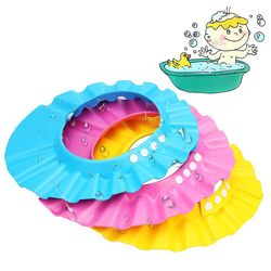 1pc Baby Shampoo Cap Bad bad bad bad cap hat justerbar vask hår skjold børn beskytte soft cap tilfældig farve