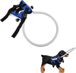 Tianzun Blind hundesele vest, blind hund anti kollisionsring, blind hund halo, justerbar beskytte syge øjne hunde kollision Blå M