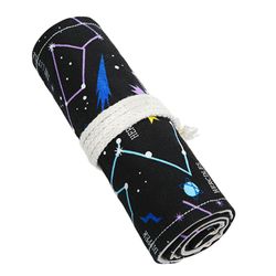 Roll Up Pencil Case Painter til kunstner Travel Canvas Wrap 24 huller pose tegning