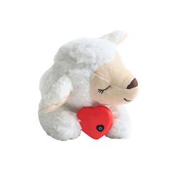 unbrand Plys Heartbeat Puppy Adfærdsmæssige Uddannelse Legetøj Super Cute Stuffed Doll Angst Relief Sleep Aid Hund Pet Legetøj Får