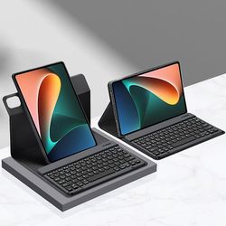 Näppäimistö Tablet PU -kotelo Xiaomi Redmi Pad SE: lle 11 tuumaa Musta