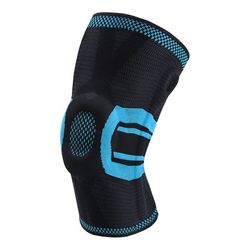 1Pcs nye knæ støtte elastisk silikone foråret knæpude knætræning beskytter strikket kompression knæ ærme sports wrap 02 M