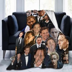 Kerota Tom Hiddleston Blanket 3D-utskrift plysj lam teppe sengetøy dekor for stue soverom dorm dekor (3sizes) ABD23084 80x60in 200x150cm