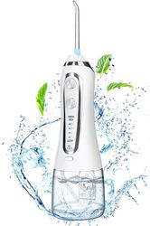 AIR Oral Irrigator w Gravity Ball 5 Mode 6 Vand Jet 300ML Reservoir Dental Flosser Vand Floss USB genopladelig IPX7