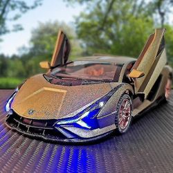 1:24 Isokokoinen Lamborghini Sian Seos Automalli Die Cast UrheiluAutolelut Lapsille Pojat Vahva