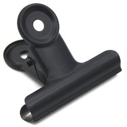 Barsinfi 12 Pakkaa suuret mustat härkäkansiopaperiliittimet / metalliset saranapidikkeet Tiedostopuristimet käsitöihin, ruokapusseihin, piirustuksi...