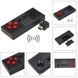 unbrand trådløs gamepadfor Nintendo Mini NES Classic Edition, trådløs joypad spillkonsoll for NES Classic spillsystemkonsoll (svart)