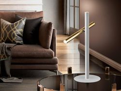 Schuller Lighting Varas integreret LED 2 lys bordlampe Matt Hvid, Guld