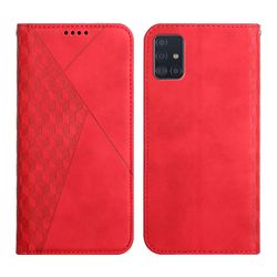 Foxdock Kompatibel med Samsung Galaxy A71 5g Case Premium Cover magnetisk læder Folio Etui Coque - Rød
